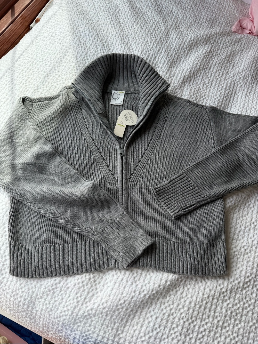 Aerie Grey Ribbed Sweater